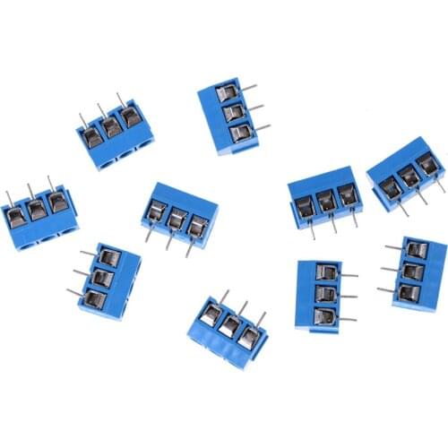 10 PCS/lot 5.0mm KF301-3P Pitch Straight Pin PCB 3 Pin Screw Terminal Block Connector