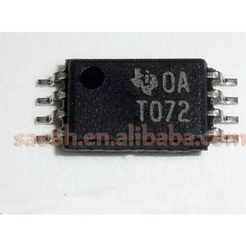 10PCS/lot New OriginaI TL072CPWR TL072CPW TL072CPWRE4 T072 or TL072CPSLE TL072 TSSOP-8 Operational amplifier