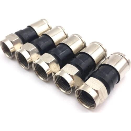 10pcs New Arrival RG6 F Type Compression 2.7cm high quality Snap Seal Plug Connector For Sky Satellite Virgin Cable