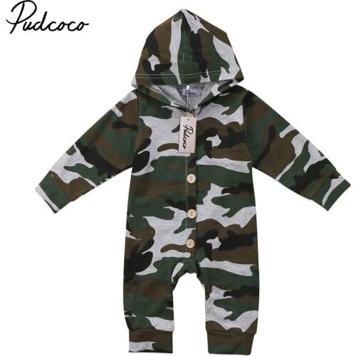 2018 Spring Autumn Winter Baby Boy Girl Long Camo Rompers Printed Long Sleeve Baby Rompers Jumpsuit Playsuit Clothes