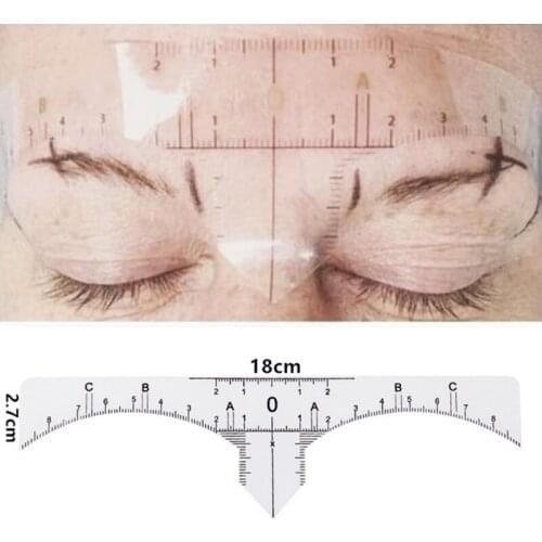 50pcs Microblading Accessories Tattoo Measurement Rulers Sticker Accurate Ruler Permanent Makeup Tebori Eyebrow Shaping Tools