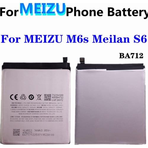 BA712 Battery 3000mAh For MEIZU M6s Meilan S6 M712H M712c M712M M712Q M712Q-B Mobile Phone Replacement Batteries