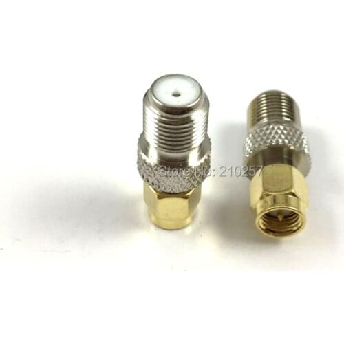 Free Shipping 10pcs SMA Male to F Female RF Coax Adapter Connector Straight Type