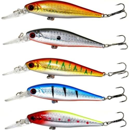 11cm Stripe Pattern Minnow Streak Fishing Lure Bass Freshwater Hook Hard Bait Professional Fishing Bait