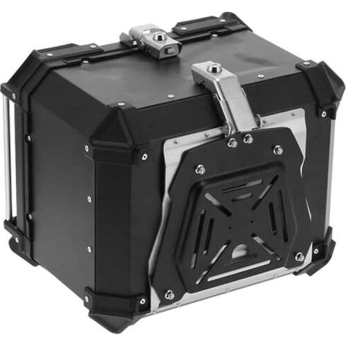 Trunk Luggage Box Universal Black 45L Motorcycle Adventure Aluminum Alloy Case Tail Box Luggage Carrier Fit for Honda