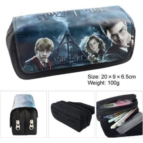 Retro Magic Castal Platform badge Pencil Case Wallet Purse School Pen Zipper Bag Anime Cartoon Gifts