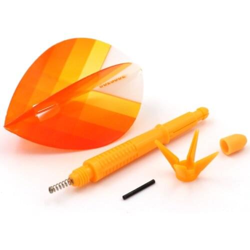 CUESOUL AK6 Dart Shaft with Foldable Flights Yellow TearDrop Shape-15mm/18.8mm/24.8mm /29.5mm/33.3mm