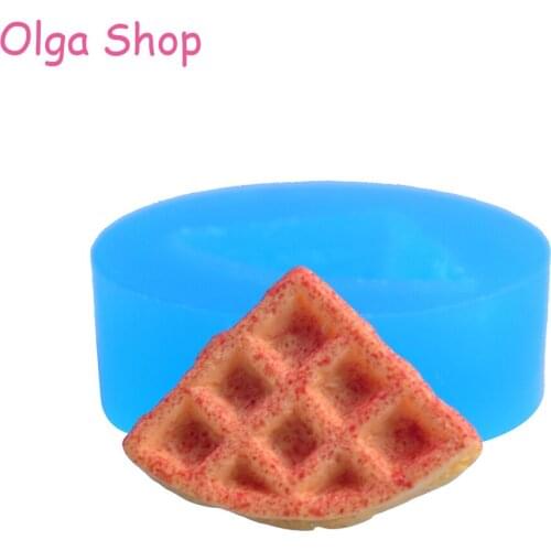 GYL414 21.6mm Waffle Silicone Mould Oven Safe Cookie Biscuit Candy Chocolate Resin Polymer Clay Jewelry Pendant Charm Mould