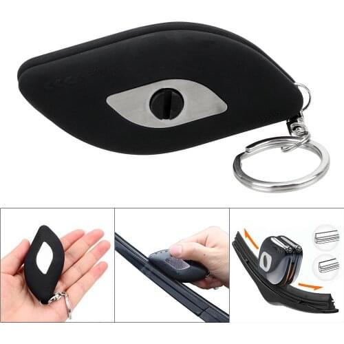 Car Wiper Repair Tool Windshield Rubber Strip Repair Windscreen Blade Restorer With Keychain Boneless Wiper Auto Accessories