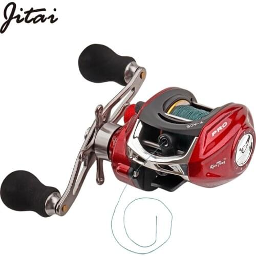 JITAI Baitcasting Fishing Reel Comes with PE 4 Strands line 14+1BB 8Kg Braking Power High Quality Ultra Light Fishing Reel Wheel