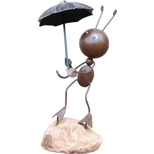 Creative cute wrought iron ant small ornaments home living room childrens room office TV cabinet furnishings