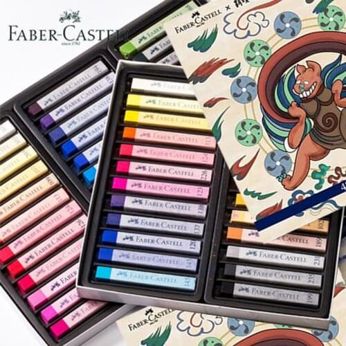 FABER CASTELL Soft Toner Stick/Pastel/Chalk/Crayon/Pen Bright Color 12/24/36/48/72 Colors Color Painting Chalk Pigment 3208&3209