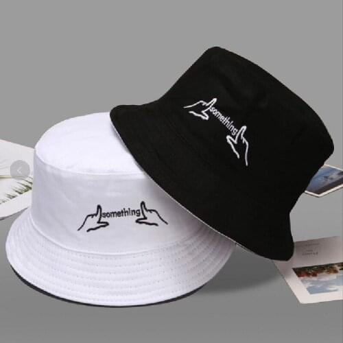 Unisex Harajuku Bucket Hat Fisher Outdoor Black White Patchwork Hip Hop Cap Mens Summer Fisherman Hat Women New Bone Feminino