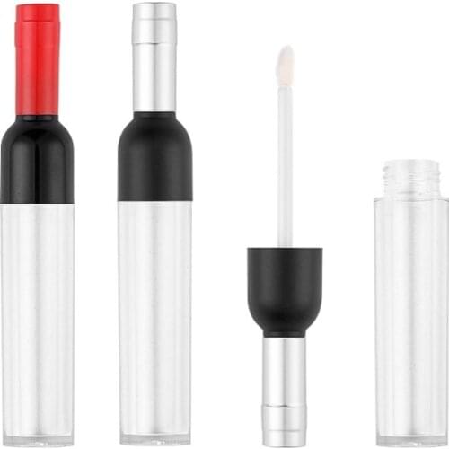 5ml Empty Round Frost Cosmetic Packaging Lip Glaze Bottle Plastic Creative Lip Gloss Tube Travel Refillable Container 30pieces