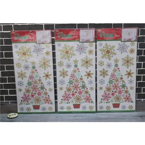 Christmas shape stickers children Christmas layout window stickers school shop window layout decoration stickers glass stickers