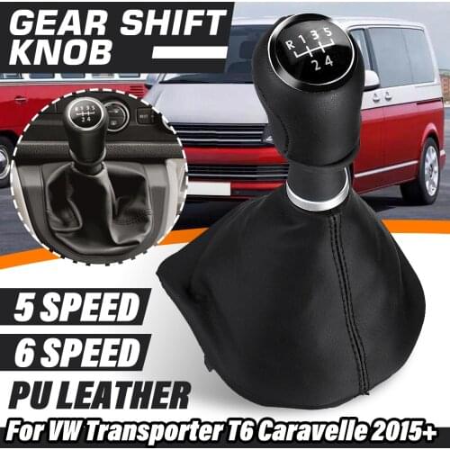 Gear Shift Knob For VW Transporter Multivan Caravelle T6 T7 2016 2017 2018 2019 2020 5/6 Speed Shifter Lever Handle Stick