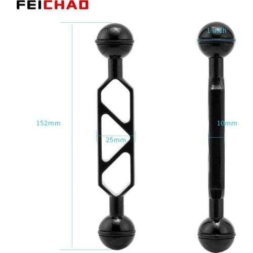 1piece CNC Aluminum Diving Light Arm Ball Head Butterfly Clip Arm For GOPRO Camera Accessory F24438