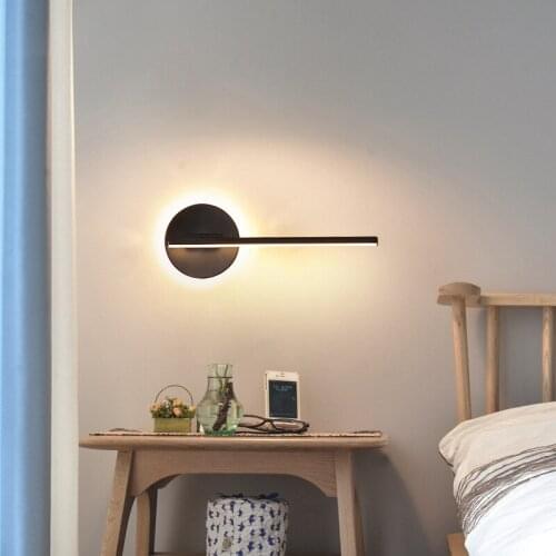 LED Wall Lamp Black/White bedside light creative wall lamp for Corridor aisle Modern Wall Sconce Lamp for bedside ZM831