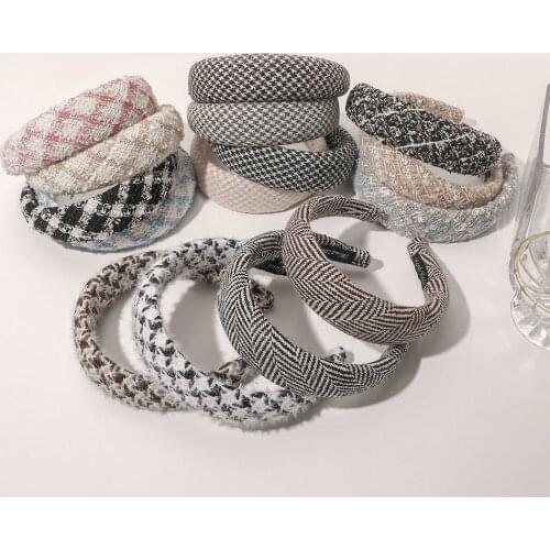 Vintage Bohemian Woolen Knitting Sponge Padded Hairband Headband Headwear Hair Accessories