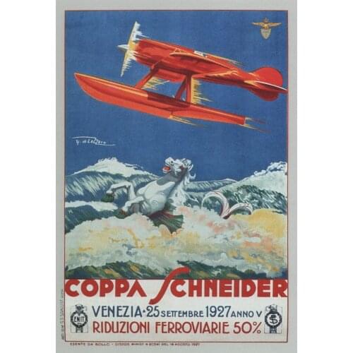 400X300MM Coppa-Schneider-Umberto-Di-Lazzaro-1921 jumbo fridge magnet SFM-0252