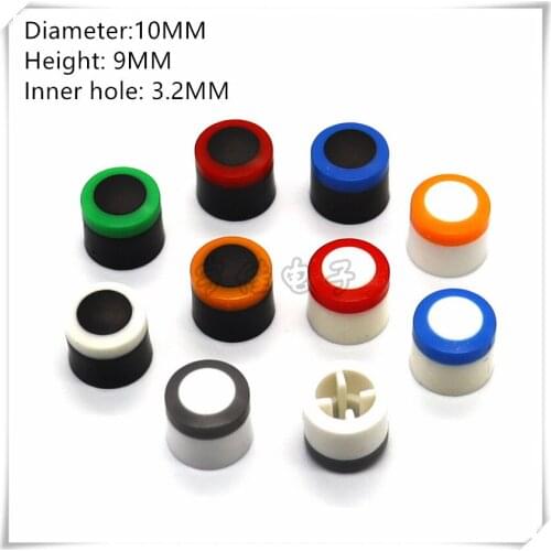 5 Pieces 10×9MM Two-Color Plastic Key Cap Is Suitable For Self-Locking Switch Cap Of Round Head/Square Head Power Key Cap