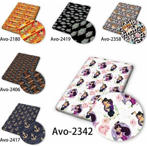 50*150cm New Colorful Cartoon Pattern Printed Leather Polyster Cotton Liverpool Bullet Fabric for DIY Handmade Half Yards