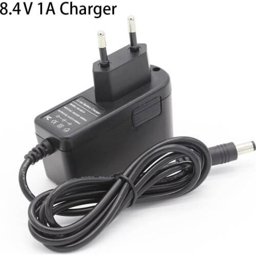 8.4V 7.4V 1A charger 18650 lithium battery charger DC 5.5 * 2.1mm power adapter