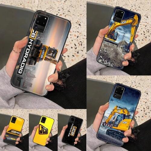 JCB Excavator Logo Phone case For Samsung Galaxy Note 4 8 9 10 20 S8 S9 S10 S10E S20 Plus UITRA Ultra black trend prime pretty