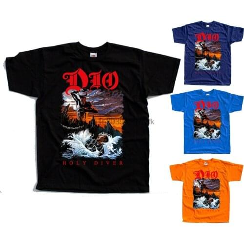 Dio V2 Holy Diver Heavy metal poster T-SHIRT (BLACK NAVY AZURE) S-5XL