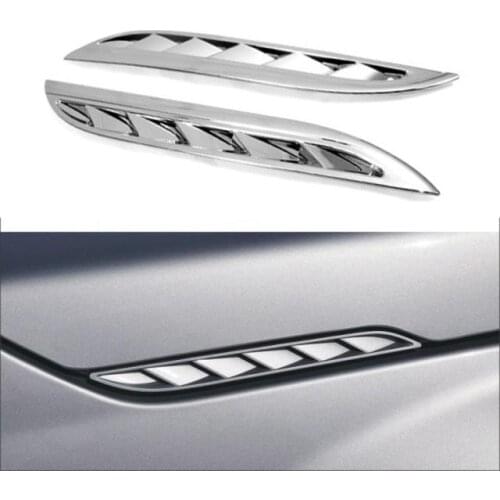 For Suzuki Grand Vitara 2005-2012 ABS Chrome Side Hood Air Intake Side Vent Louver Trim Cover 2006 2007 2008 2009 2010 2011