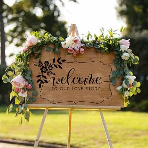 Welcome to Our Love Story wedding Vinyl Sticker Decal Wedding Party Welcom Hello Sticker Decal Vinyl Decor