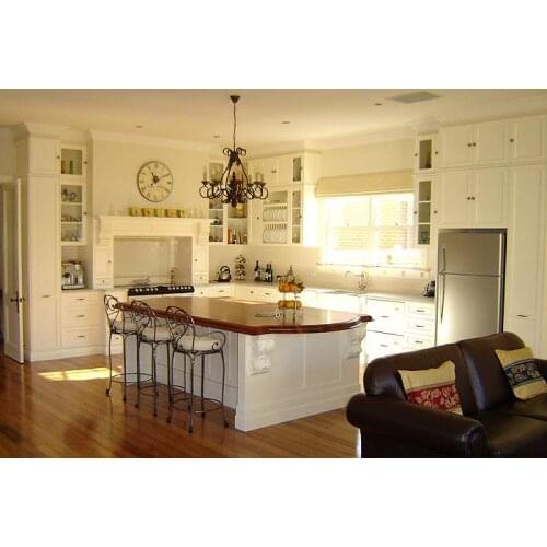 European style kitchen cabinets oak with Roman column & dish rack