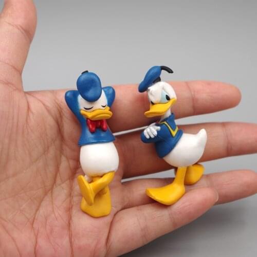 2 Pcs/set Disney Donald Duck Action Figure Cartoon Anime Fauntleroy Duck Dolls Model Cake Accessories Decoration Kids Gifts