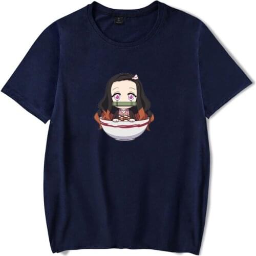 2021 New Anime Demon Slayer Short Sleeves T-shirt Men Women Pullovers O-neck Printed Kamado Nezuko Unisex Casual Summer Tops