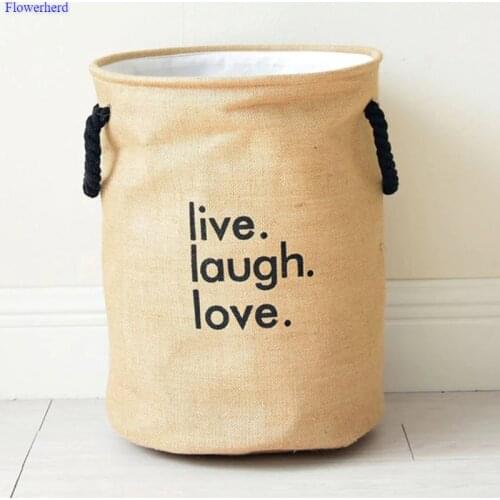 Exquisite Linen Folding Storage Bucket Picnic Basket Stand Laundry Basket Toy Storage Box Large Bag Washing Dirty Clothes