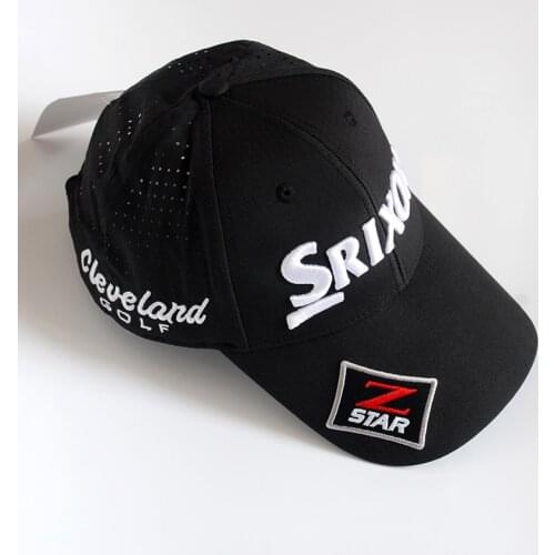 Golf Cap Mens Hat Sport Mesh back Velcro Strap Closure 3D Embroidery Breathable Micro Perforations