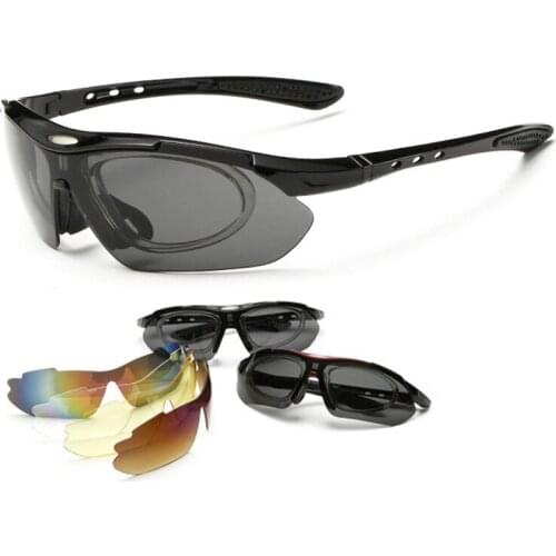 Classic Outdoor Sport Sunglasses Polarized Removable Lens Men Cycling Sunglasses Set