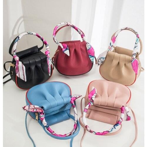 Korean version of the trend Scarf handbags Casual Tote Shoulder Crossbody Bag Mobile phone bag lychee packet MG8 18X6X15cm