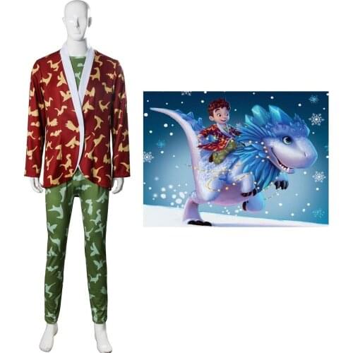 Book The Christmasaurus Cosplay Costume William Trundle Jumpsuits Pajamas for Adults and Kids Nice Xmas Gift