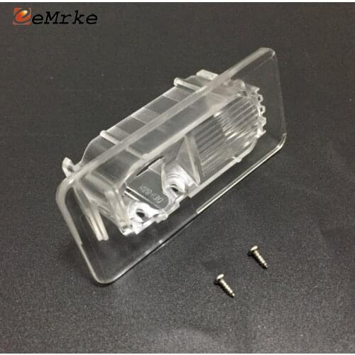 EEMRKE Car Rear View Camera Bracket for Toyota Yaris 2018 Auto License Plate Lights Housing Mount