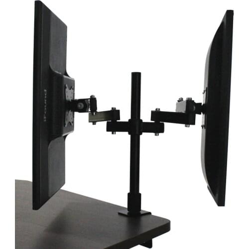 XD50 Desktop Dual LCD Full Motion Monitor Stand Arm Adjustable Display Holder TV Bracket for Two 14"-24" Monitor Loading 8KG