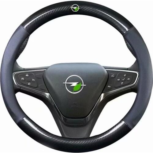 Anti Slip Auto Decoration Interior Car-Styling Accessories Leather Steering-wheels Cover 38cm 15" M for Opel Corsa B C D E
