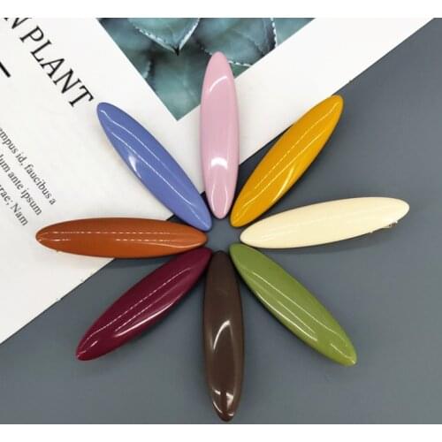 New Candy Color Acrylic Hair Clips Geometric Waterdrop Duckbill Hairpins for Women Barrettes Hair Accessories Hair Styling