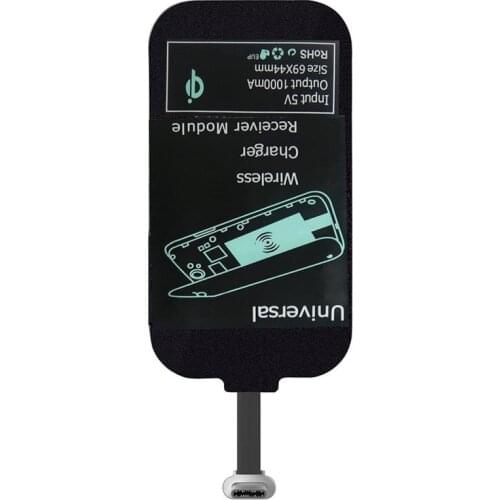 Newest Micro USB Type C Universal Fast Wireless Charger Adapter For Samsung Huawei IPhone Android Qi Wireless Charging Receiver