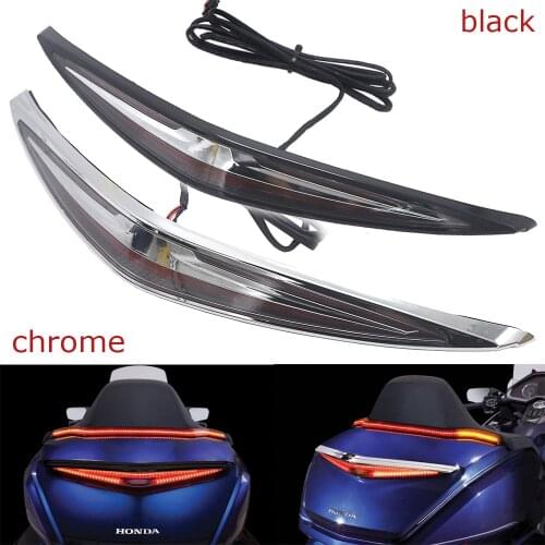 NEW Motorcycle Accessorie LED Trunk Light Chrome or Black For Honda Goldwing Tour DCT Airbag GL 1800 GL1800 2018 2019 2020