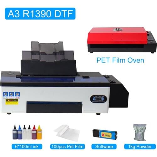 A3 T-Shirt Printing Machine DTF Printer with Oven Heat Transfer Film Printer for Direct Transfer for T-shirt Hoodies Cap