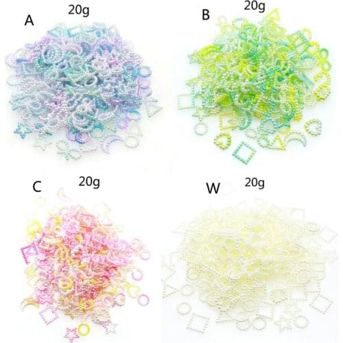 Mixed Moon Star Resin Fillings Pearl Bow Heart Flatback Resin Cabochons Fillers A0NF