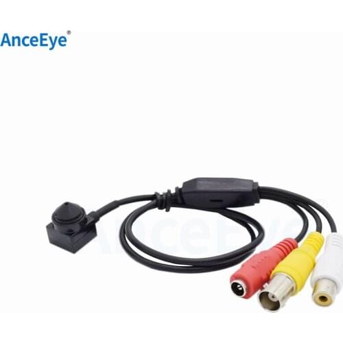 AnceEye audio 1080P IMX323 UTC Super Mini AHD Camera cctv system MINI AHD color camera with audio,UTC function,4 IN 1 15x15mm