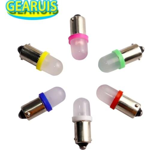 100pcs AC 6.3V 6V BA9S T4W #44 #47 Led Lights Non Polar milk lens Pinball Game Machine Led Bulbs white red blue yellow orange