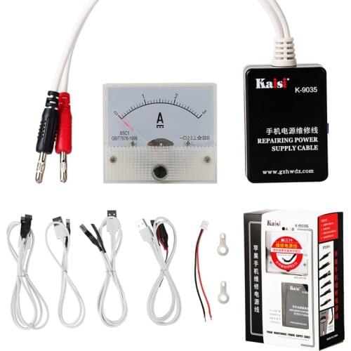 K-9035 Phone Maintenance Power Supply Cable With Multimeter for IP 11 X XSMAX XR 8P 8 7P 7 6P 6S Motherboard Repair